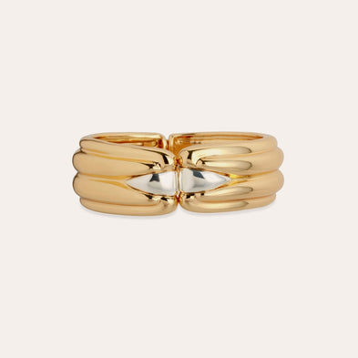 Bracelet Ecume bicolore doré