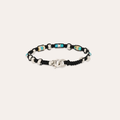 Bracelet Ewen argenté - Turquoise