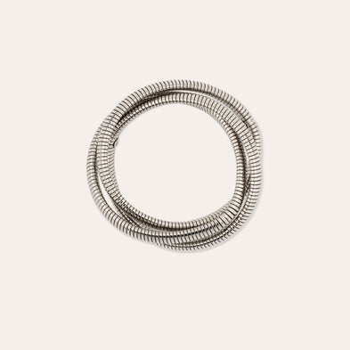 Dreireihiges Infinity-Armband in Silberoptik