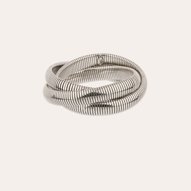 Dreireihiges Infinity-Armband in Silberoptik