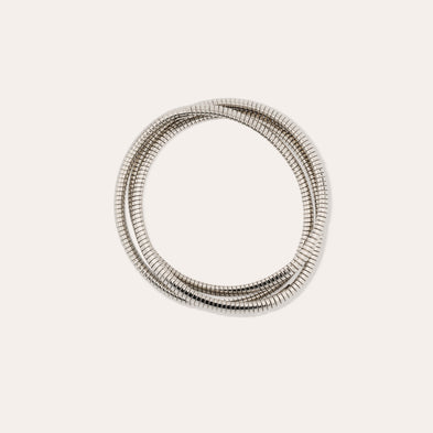 Three-row Infinity bracelet small size silver-plated