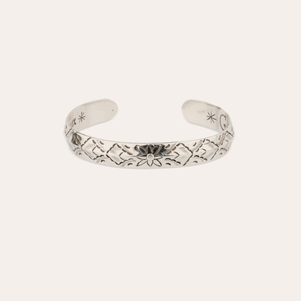 Pulsera rígida Coki plateada