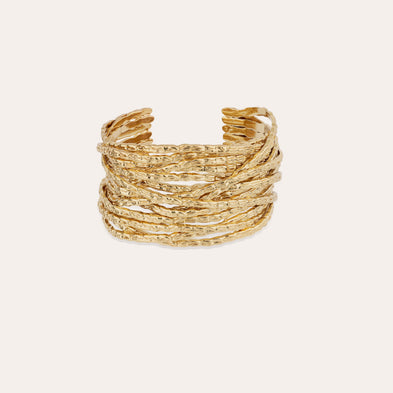 Bracelet manchette Liane doré
