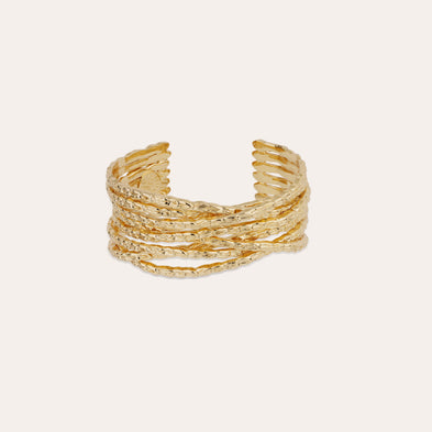 Bracelet manchette Liane petit modèle doré