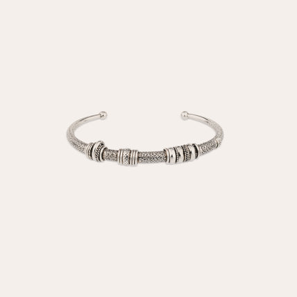 Maranzana-Armband, gehämmert, silberfarben