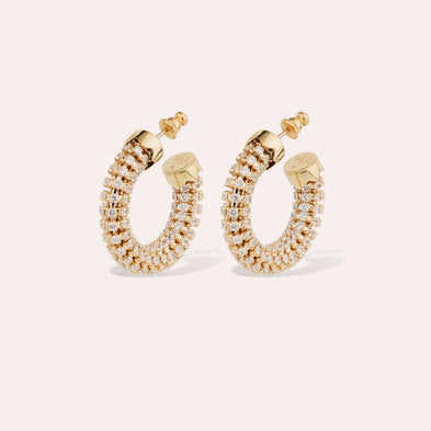 Boucles d'oreilles Bellina créole strass