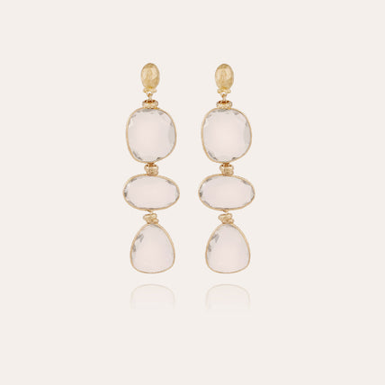 Pendientes Sireine dorados - Cristal
