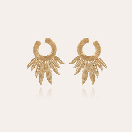Goldene Caracara-Ohrringe