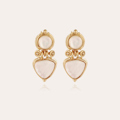 Gold Colorado Earrings - White Mother-of-Pearl