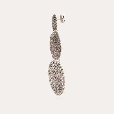 Boucles d'oreilles Onde Gourmette double