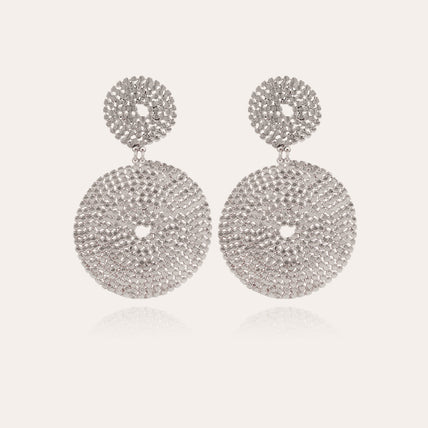 Pendientes Onde Lucky plateados