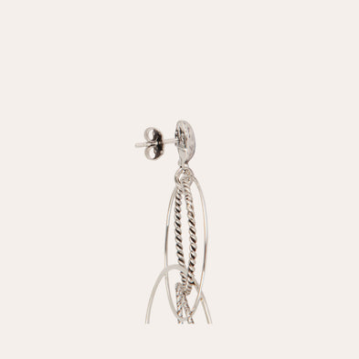 Boucles d'oreilles Torsade Multi argentées