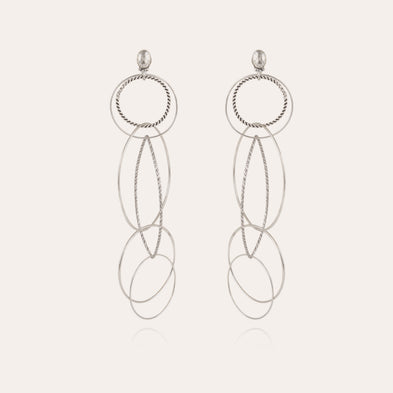 Boucles d'oreilles Torsade Multi argentées