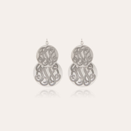 Pendientes Very Diva de doble e small size , plateados