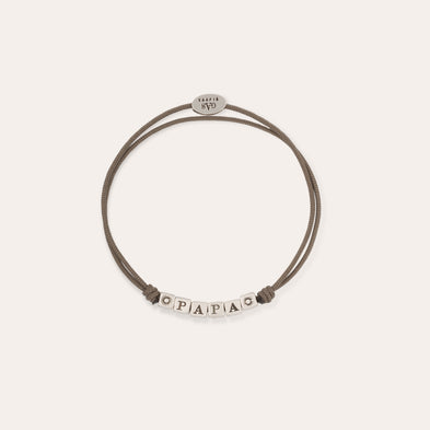 Bracelet Papa grand modèle argenté