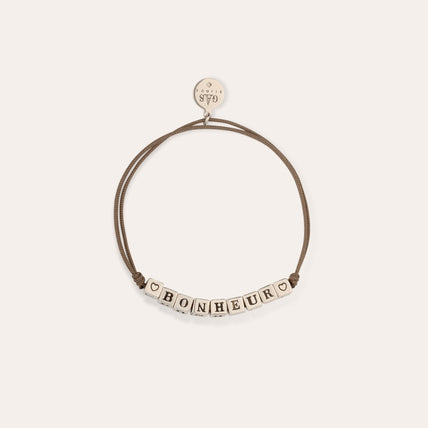 Pulsera «Bonheur» plateada