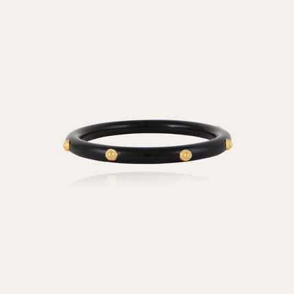 Pulsera Caftan de acetato dorado - Negro