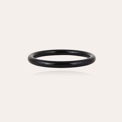 Pulsera Caftan de acetato dorado - Negro