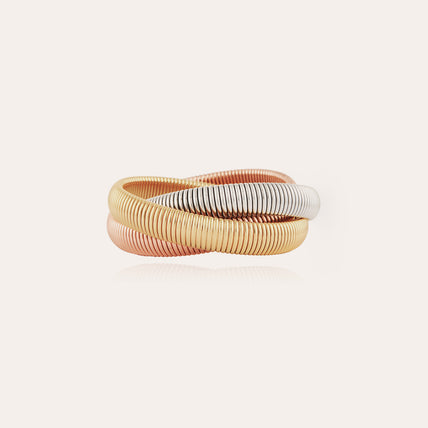 Pulsera Infinity de tres vueltas bicolor