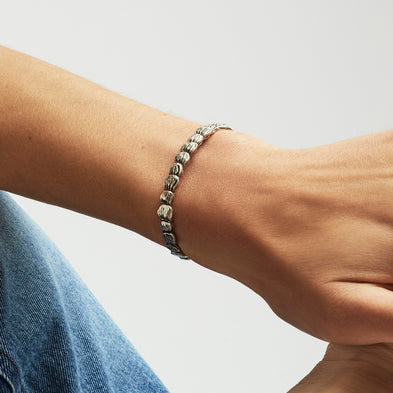 Bracelet Liane jonc large argenté