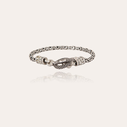 Silberfarbenes Maglia-Armband