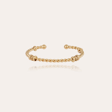 Bracelet jonc Torsade large doré