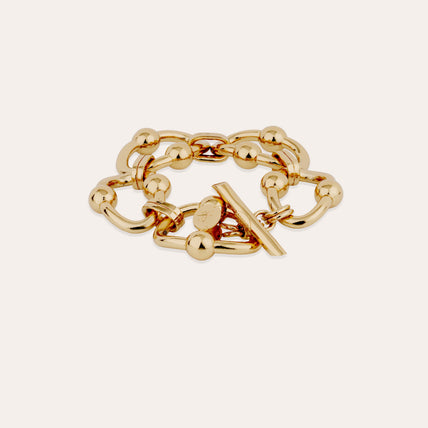 Armband „Rivage“, sehr großes Modell, vergoldet