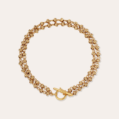 Atik Double Chain Necklace (Gold)