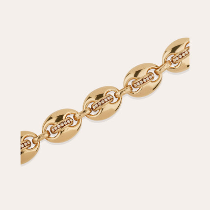 Collar Cophea con strass mini dorado