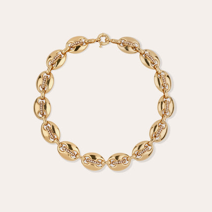 Collar Cophea con strass mini dorado