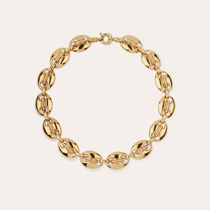 Collar Cophea mini dorado - Perlas nacaradas