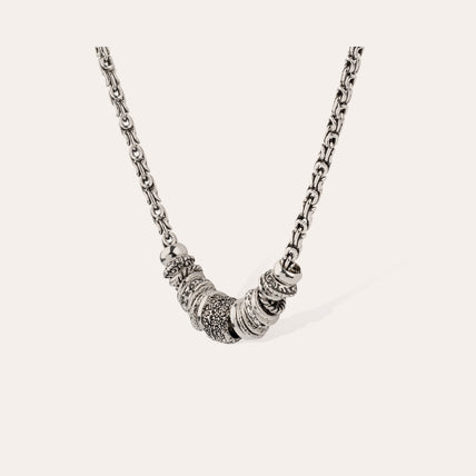 Collar «Marquise» con cadena plateada