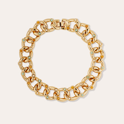 Collar Mitsi « small size » dorado - Amazonita