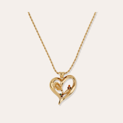 Collier Odalys doré - Améthyste