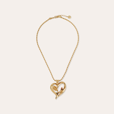 Collier Odalys doré - Améthyste