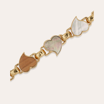 Collar Mirage Coeur Multi - Madera y nácar