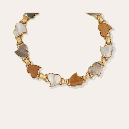 Collar Mirage Coeur Multi - Madera y nácar