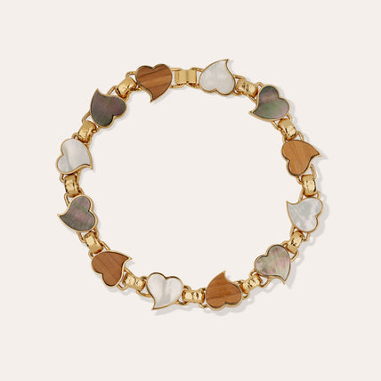 Collar Mirage Coeur Multi - Madera y nácar
