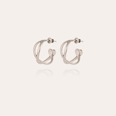 Boucles d'oreilles créoles Destinée argentées