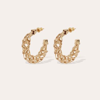 Boucles d'oreilles créoles Fileo petit modèle dorées