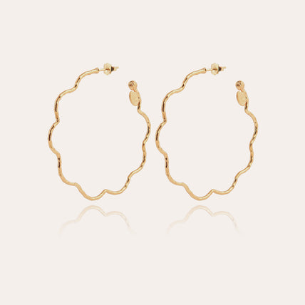 Pendientes de aro «Florette» dorados