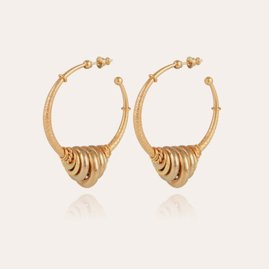 Boucles d'oreilles créoles Maranzana dorées