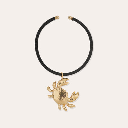 Collar Sari Krabe dorado - Cuero