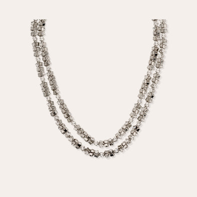 Collar Trevise con acabado de rodio
