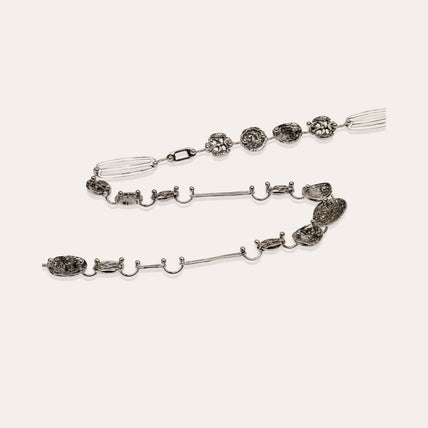 Collar largo Eclipse plateado