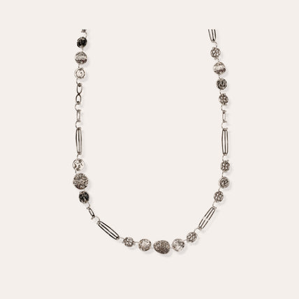 Collar largo Eclipse plateado