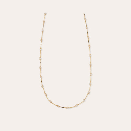 Collar largo Perla dorado