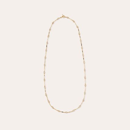Collar largo Perla dorado