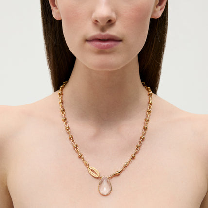 Collar Billy dorado - Cristal