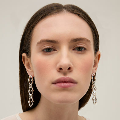Boucle d'oreilles Rivage mini argentées